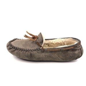 UGG Dakota Moccasin Slippers Womens Size 10 Indoor Outdoor Gray Leather Wool